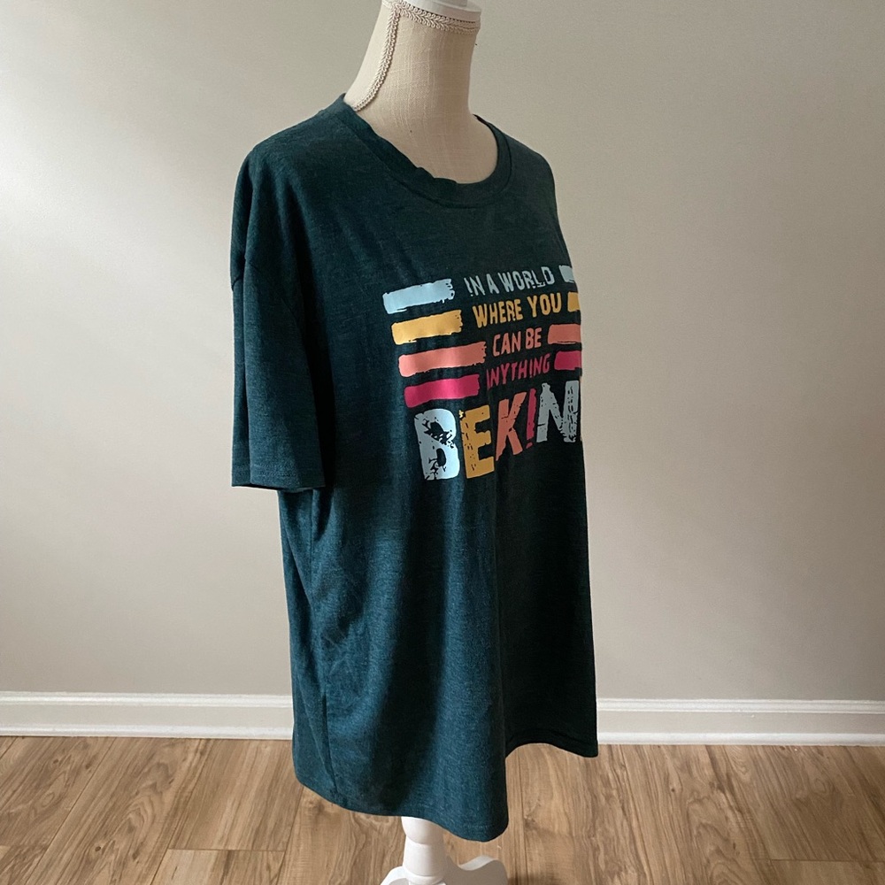 Be Kind Short Sleeve Shirt Blue - Picture 3 of 8